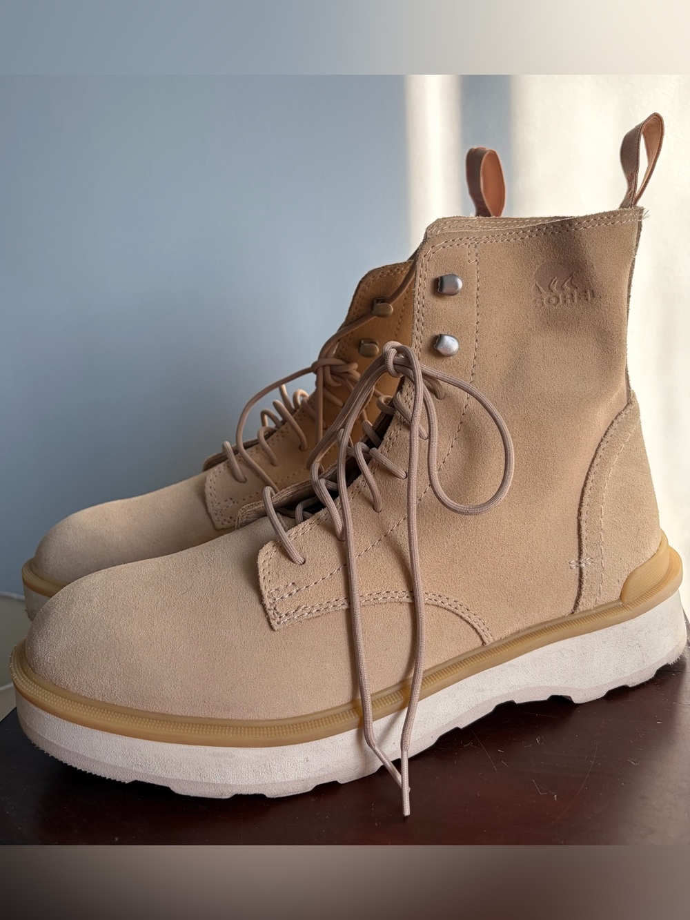 Sorel Women’s Suede Lace-Up Boots in Beige - Classic Casual